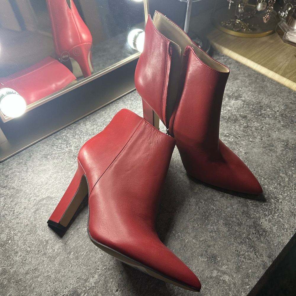 Marc Fisher Red Ankle Booties